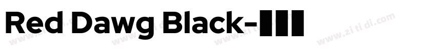 Red Dawg Black字体转换